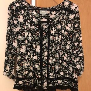 Anthropologie Floral Blouse